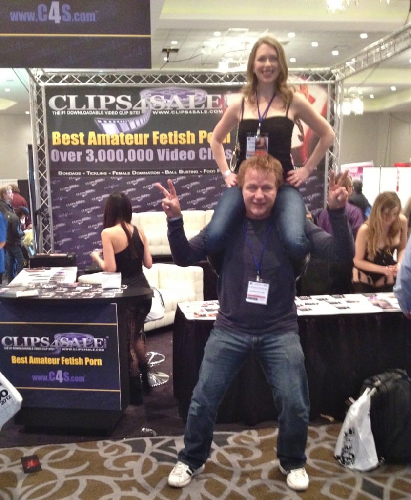 My club Stiletto Pony in front of Clips4sale booth