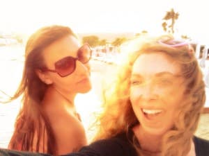 Meg & I in Greece in August. LOVE this gal:-)