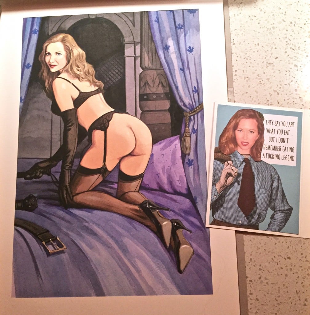 A pic of the portrait by Sardax & the home-made card by Sidonia Von Bork of The English Mansion